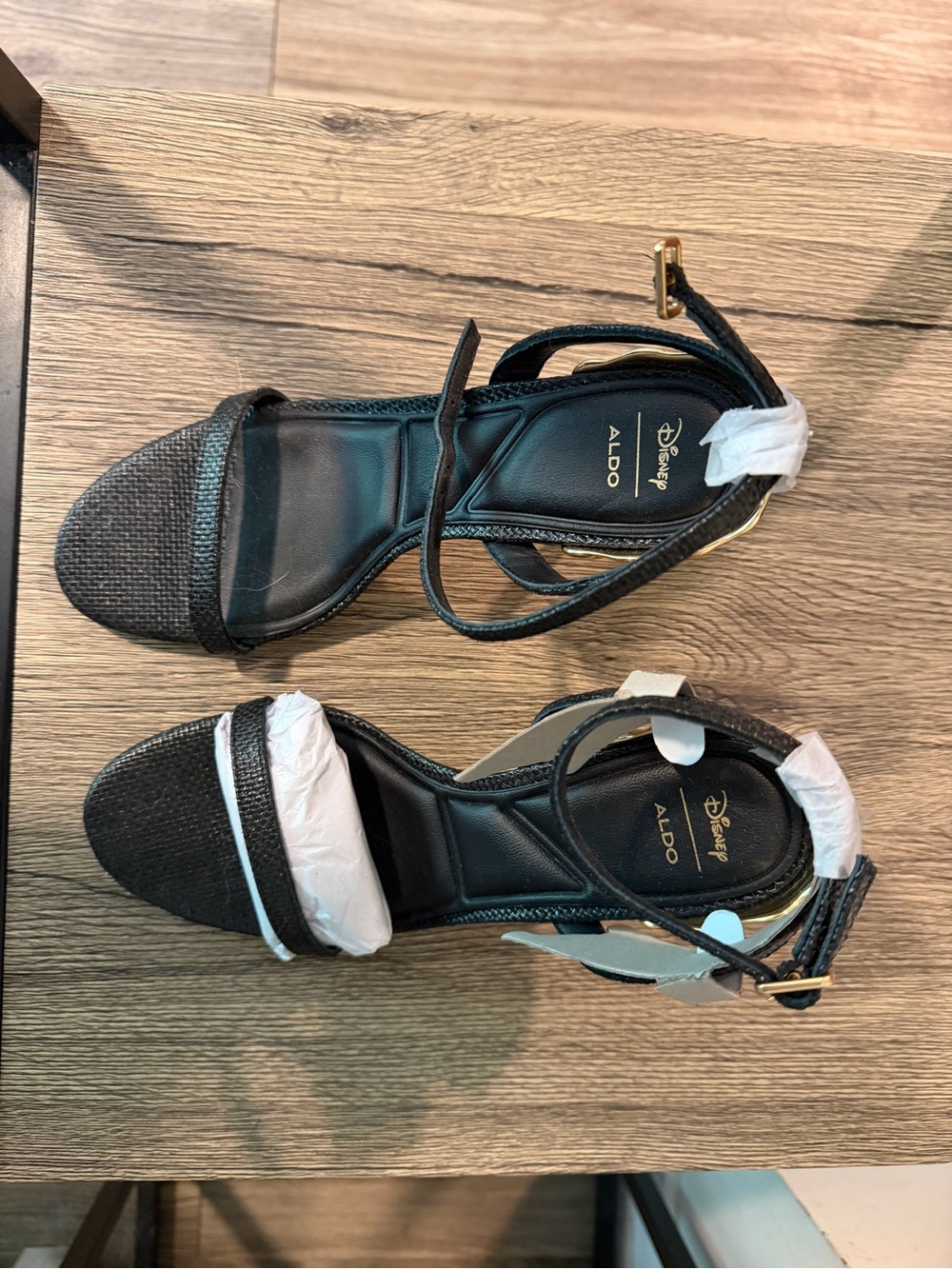 Aldo Black Strappy Open-Toe Heeled Sandals